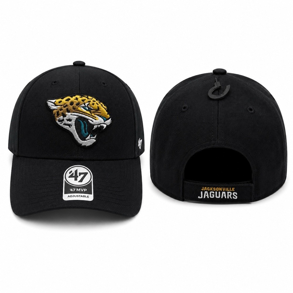 NEW 47 Brand Jacksonville Jaguars MVP Adjustable Hat Black NFL OSFA